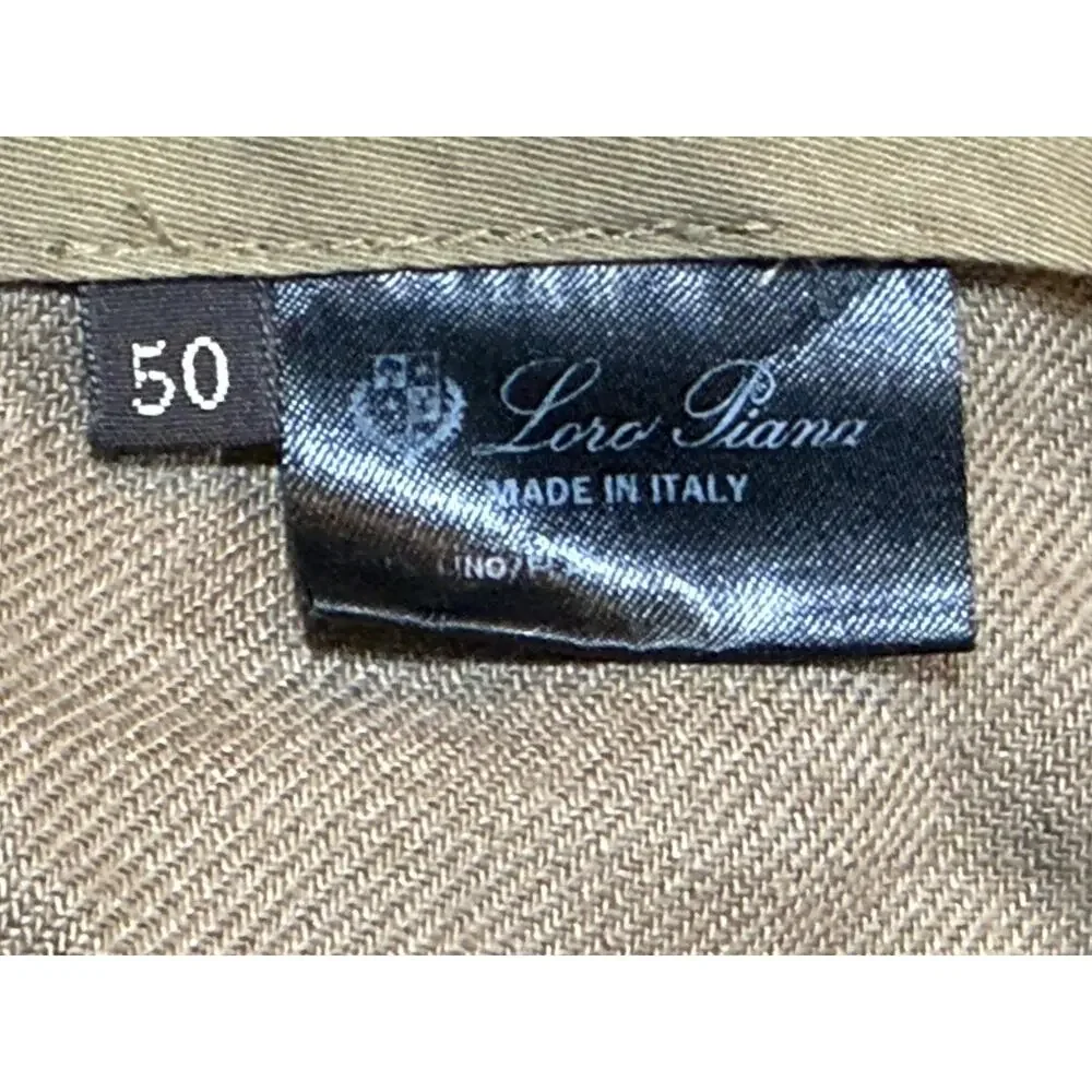 Loro Piana Greenish Brown Linen Trousers Pants Size 50 US 37x30